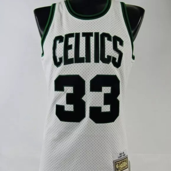 Larry Bird Mitchell & Ness Swingman Boston Celtics 1985-86 Jersey - White sz-sm - Picture 5 of 16